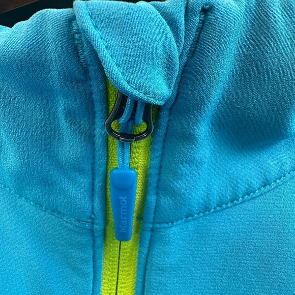 Marmot Womens Tempo Active Jacket Blue Sea Waterproof Adventure Sz Medium EUC - Picture 11 of 16